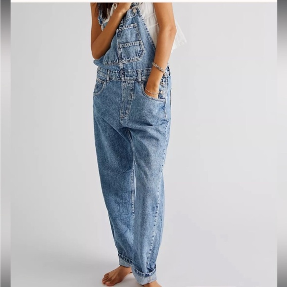 Free People Denim - Free People Blue Denim Jeans Overalls